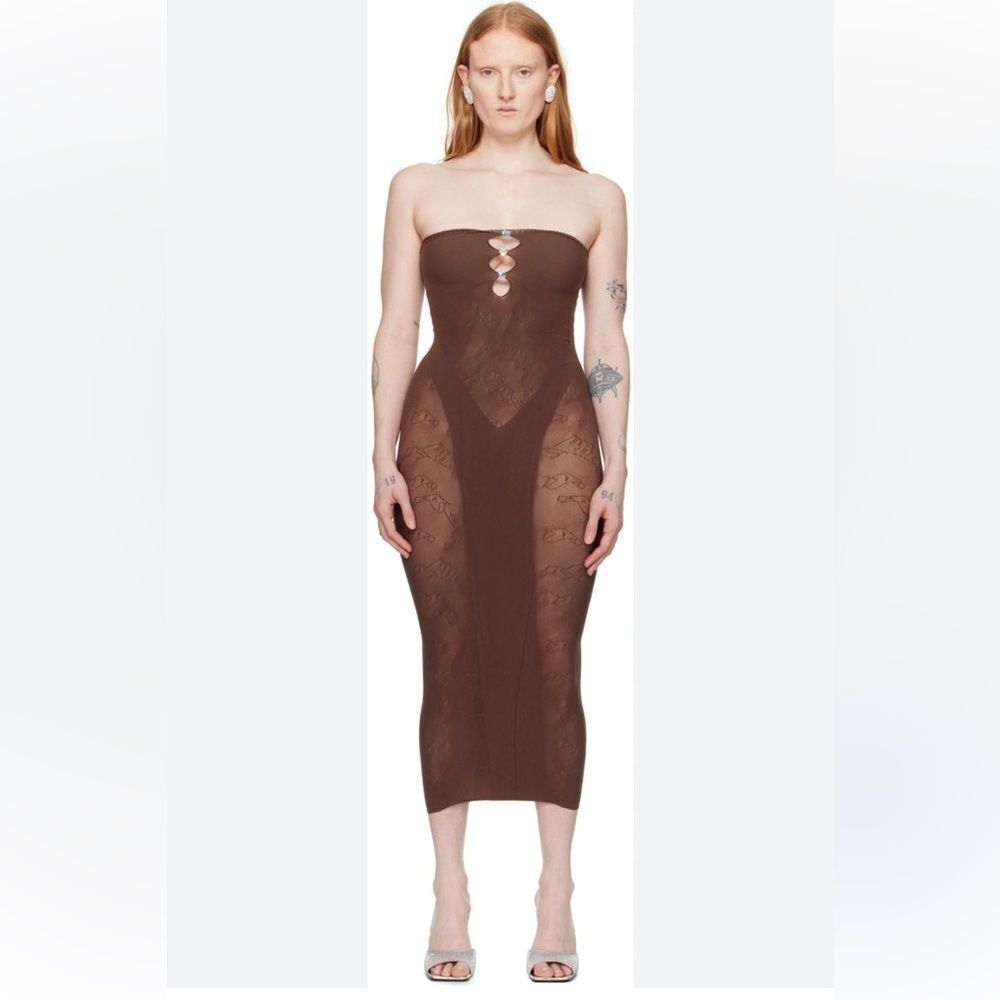 Poster Girl Strapless Midi Dress